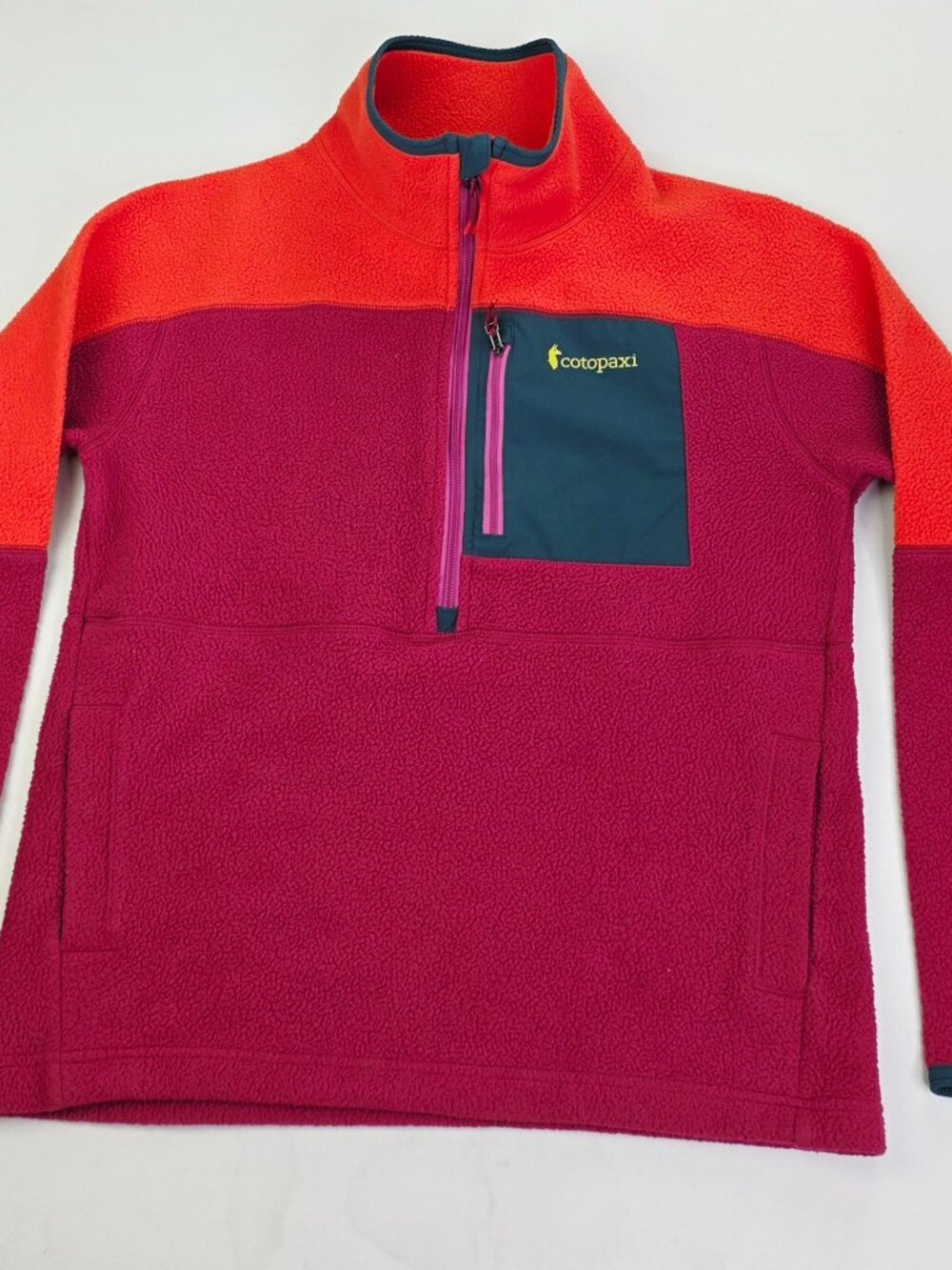 Cotopaxi Abrazo Fleece Half Zip Jacket Women’s  Orange Pink Outdoor Gorp Size S